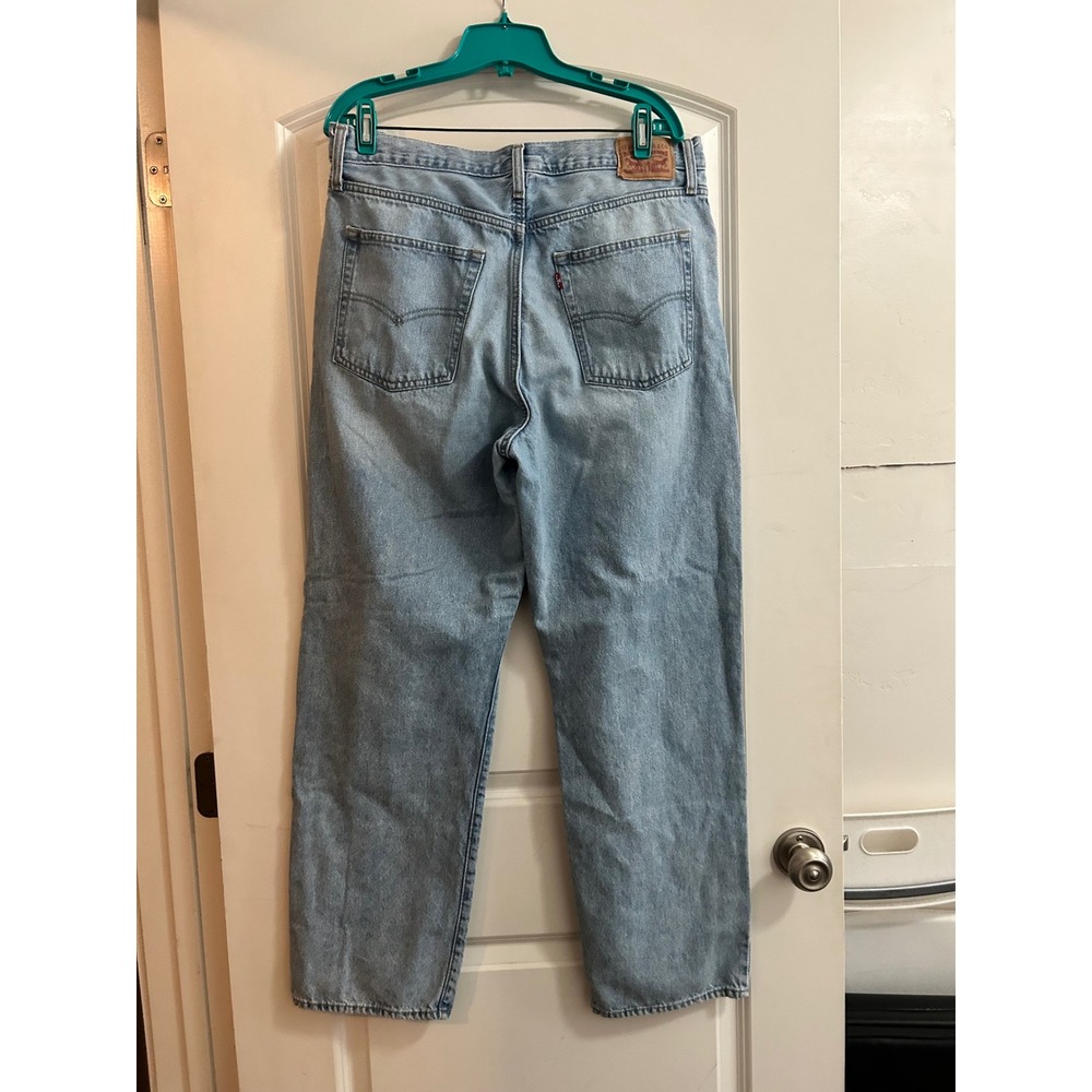 Levis 94 Baggy Jeans Womens 32 Light Wash High Rise Wide Leg Denim Blue - Picture 2 of 9